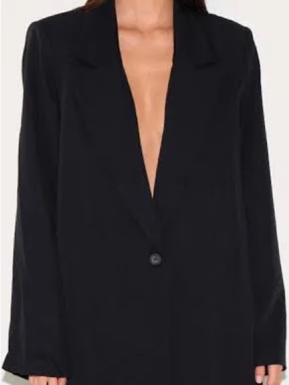PrettyLittleThing Black Single-Button Blazer
